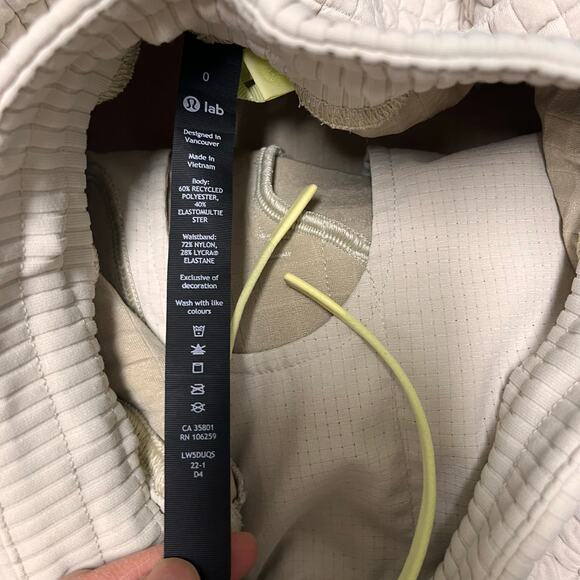 Lululemon Lab Textured Grid HR Jogger 28 Muslin Cream Size 0 Waffle Athleisure - Picture 9 of 10